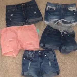 girls jean shorts